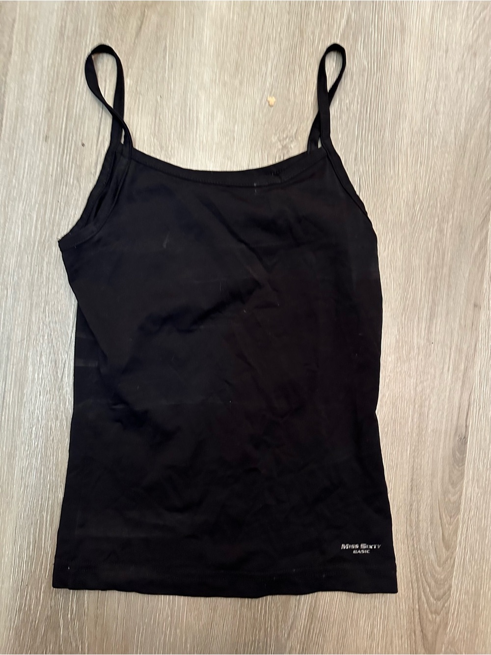Miss Sixty Black Slim Spaghetti-Strap Camisole